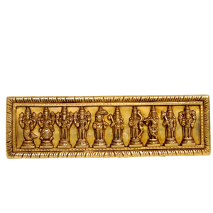 Brass Vishnu Dashavataram Wall Hanging | 13" Superfine Art | 2.1kg Sacred Masterpiece | Handcrafted Temple Design | Jaipurio